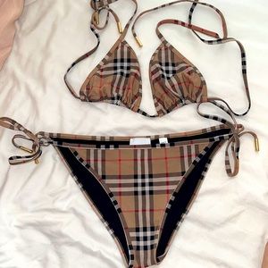 Burberry vintage triangle check bikini